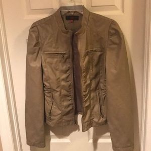 Tan faux leather jacket